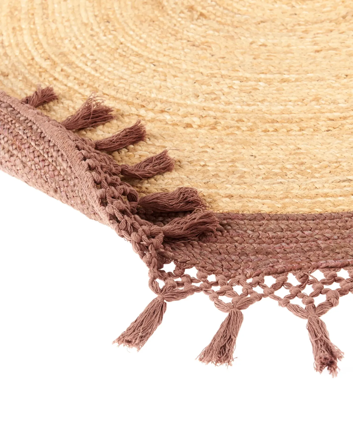 Beliani Tappeto MARTS Marrone Iuta Beige Marrone