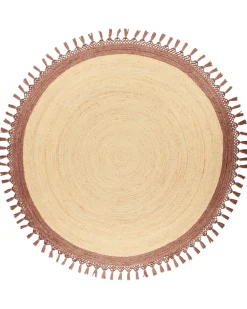Beliani Tappeto MARTS Marrone Iuta Beige Marrone