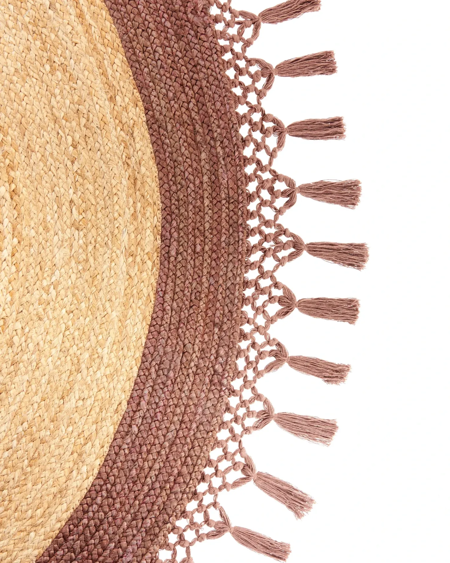 Beliani Tappeto MARTS Marrone Iuta Beige Marrone