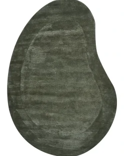 Beliani Tappeto MASSO scuro 160 x 230 cm Viscosa Verde