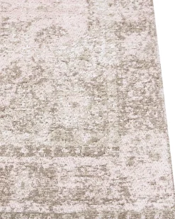 New Beliani Tappeto MATARIM Rosa Cotone Beige Rosa