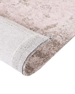 New Beliani Tappeto MATARIM Rosa Cotone Beige Rosa