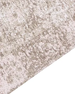 New Beliani Tappeto MATARIM Rosa Cotone Beige Rosa