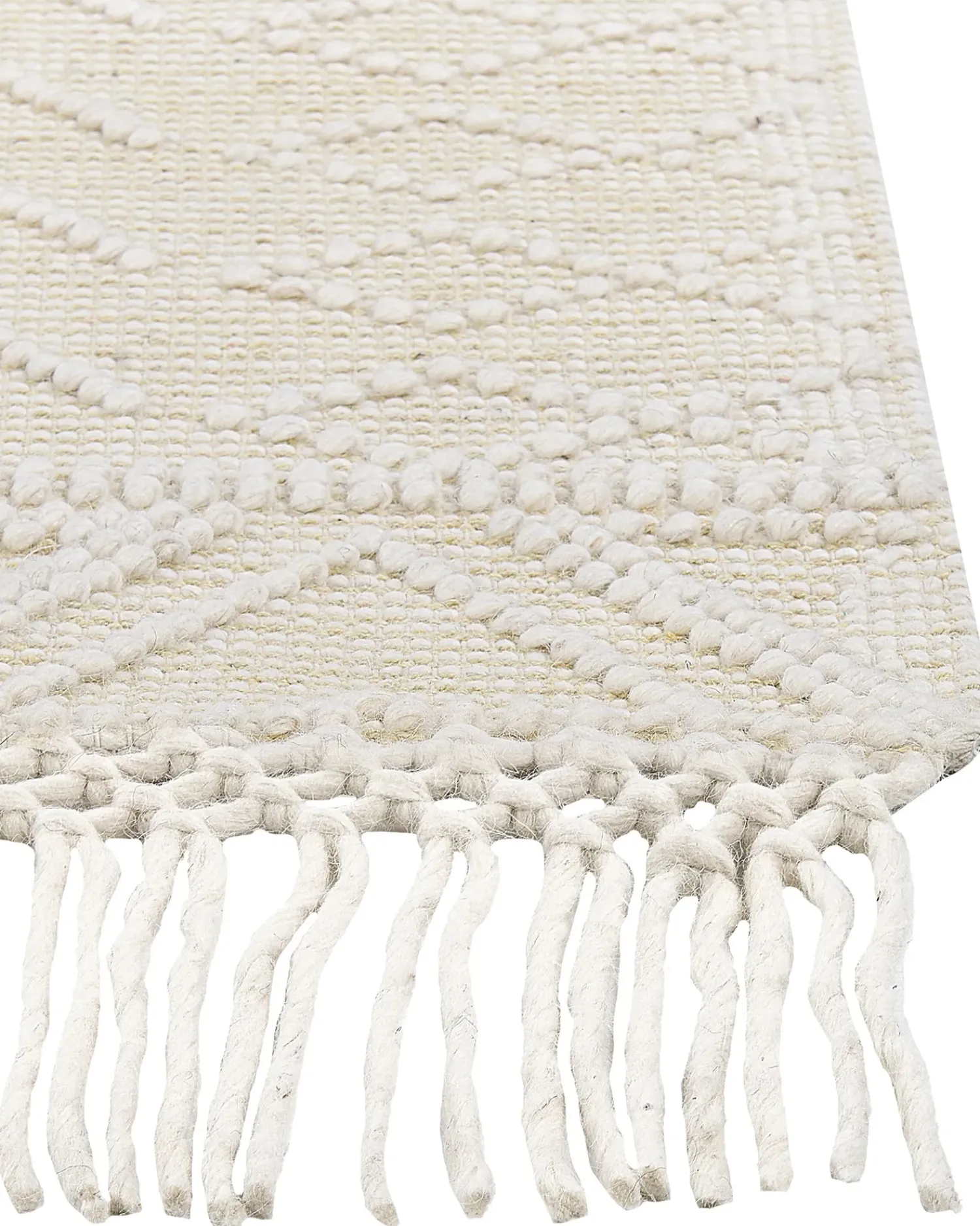 New Beliani Tappeto MAVIKENT 160 x 230 cm Lana Beige