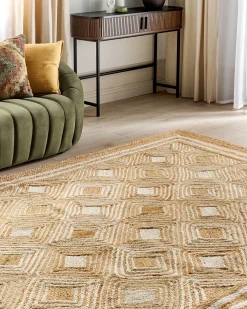 Best Beliani Tappeto MENGEN Iuta Beige