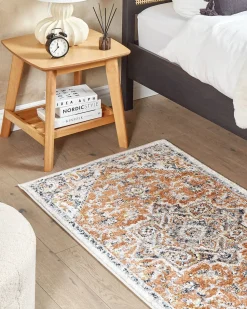 Beliani Tappeto METSAMOR Multicolore 80 x 150 cm Arancione Beige Grigio Multicolore