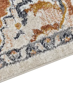 Beliani Tappeto METSAMOR Multicolore 80 x 150 cm Arancione Beige Grigio Multicolore