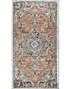 Beliani Tappeto METSAMOR Multicolore 80 x 150 cm Arancione Beige Grigio Multicolore