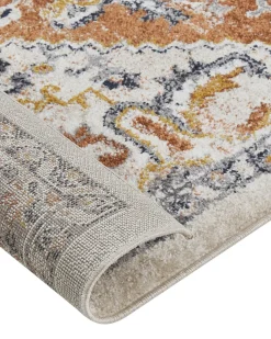 Beliani Tappeto METSAMOR Multicolore 80 x 150 cm Arancione Beige Grigio Multicolore