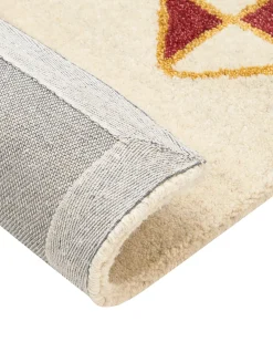 Clearance Beliani Tappeto MISINLI Beige 160 x 230 cm Lana Persiano Beige Blu Giallo Rosso Verde