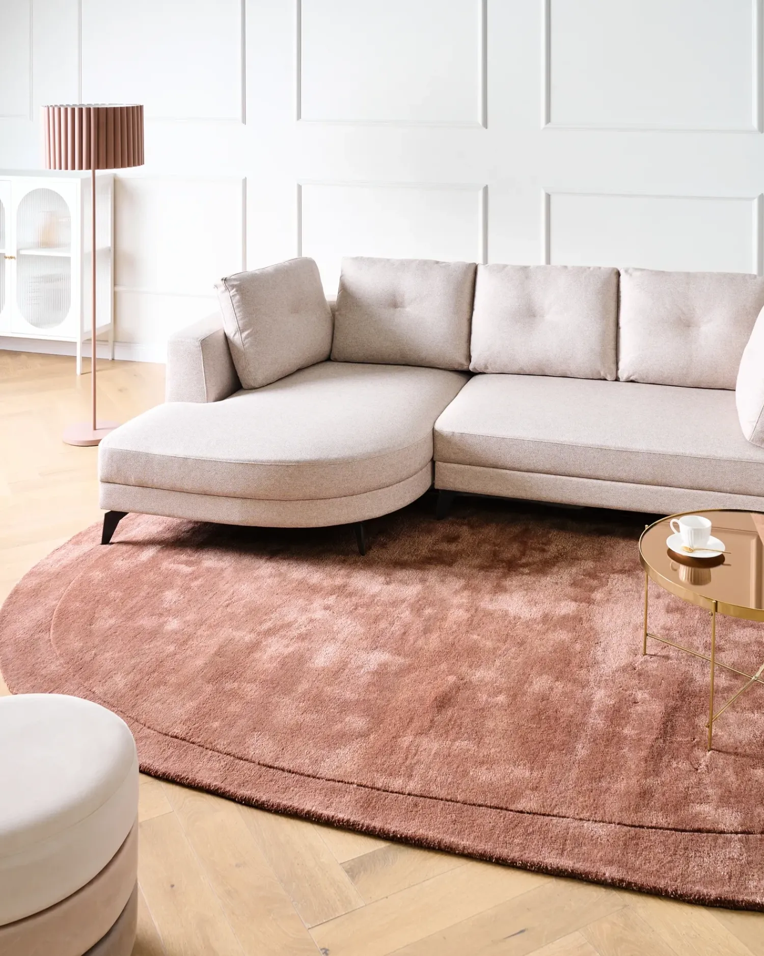 New Beliani Tappeto MITHA 200 x 300 cm Viscosa Marrone