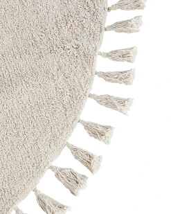 New Beliani Tappeto MITSOBI ø 120 cm Cotone Beige