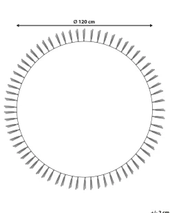 Beliani Tappeto MITSOBI ø 120 cm Cotone Bianco