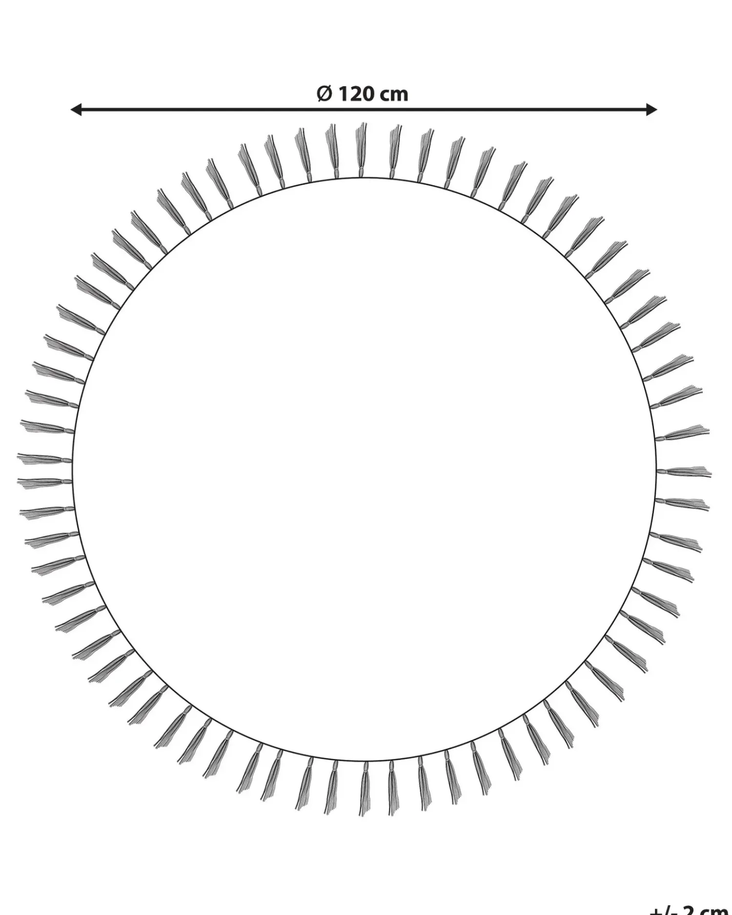 Beliani Tappeto MITSOBI ø 120 cm Cotone Bianco