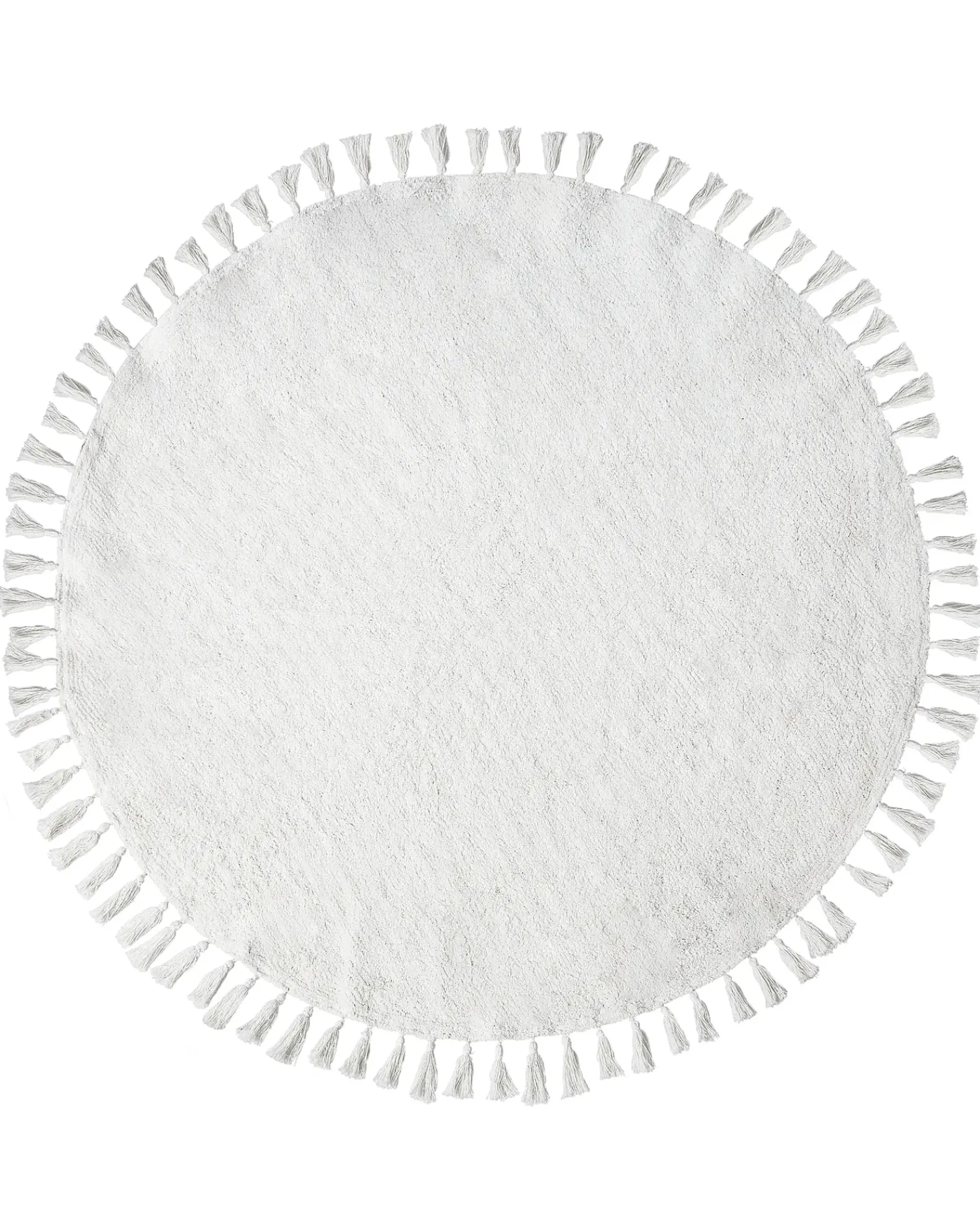 Beliani Tappeto MITSOBI ø 120 cm Cotone Bianco