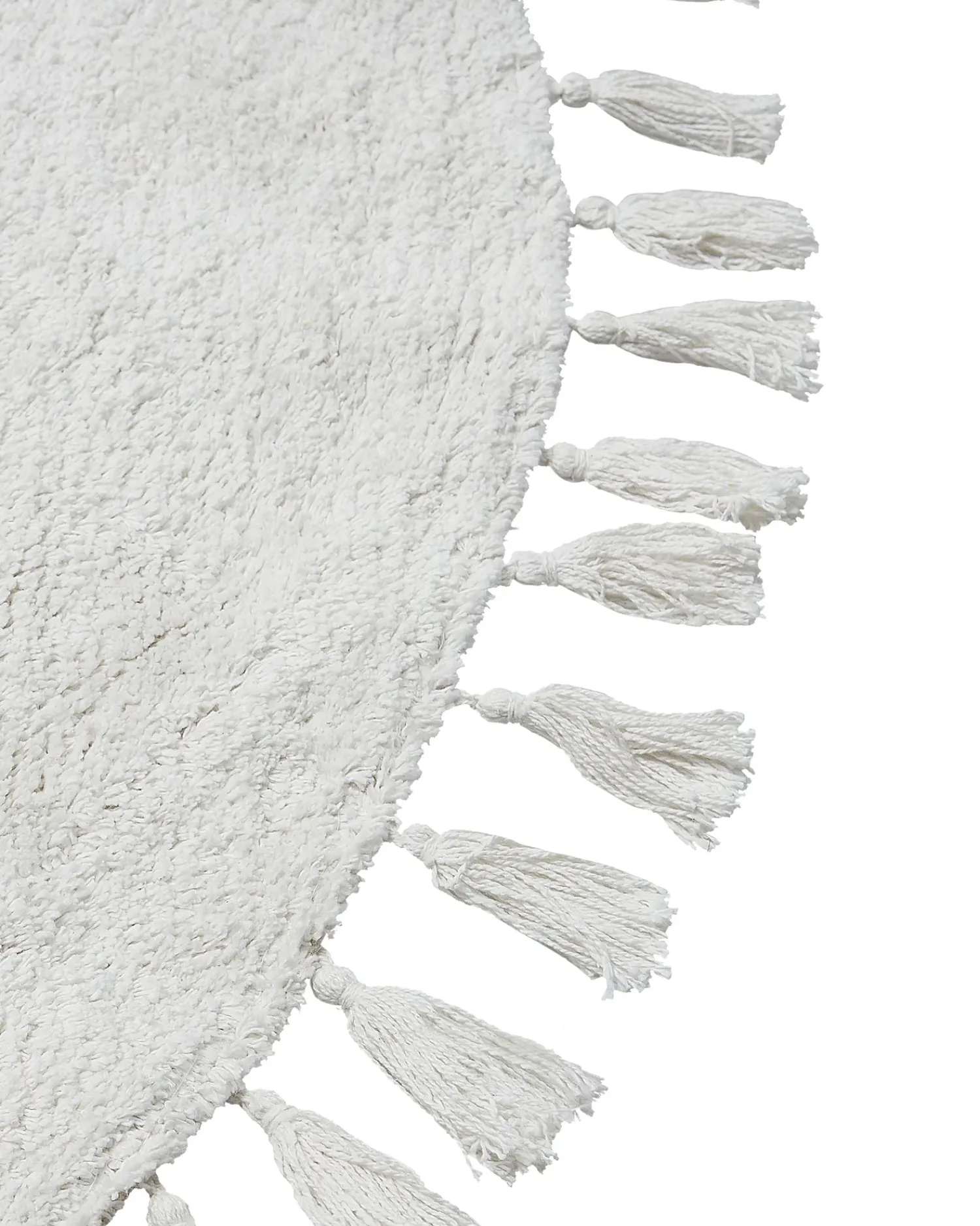 Beliani Tappeto MITSOBI ø 120 cm Cotone Bianco