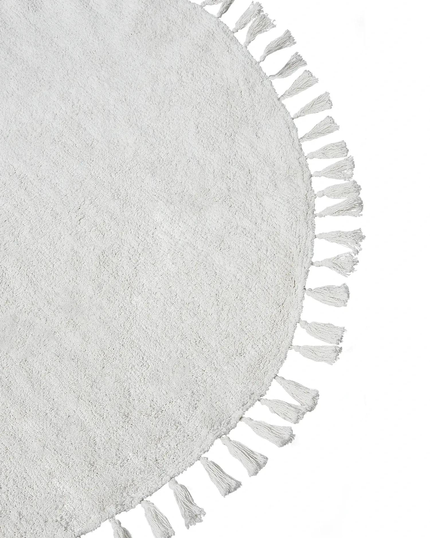 Beliani Tappeto MITSOBI ø 120 cm Cotone Bianco