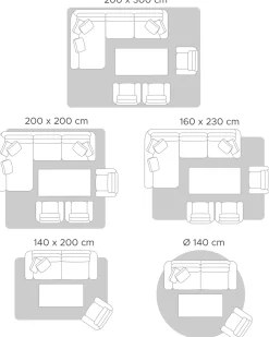Beliani Tappeto MITSOBI ø 120 cm Cotone Bianco
