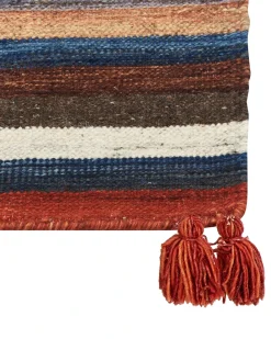 Best Beliani Tappeto MRGASHAT Multicolore 200 x 300 cm Lana Kilim Rosso Blu Verde Multicolore