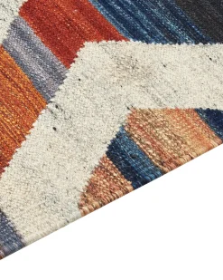 Best Beliani Tappeto MRGASHAT Multicolore 200 x 300 cm Lana Kilim Rosso Blu Verde Multicolore