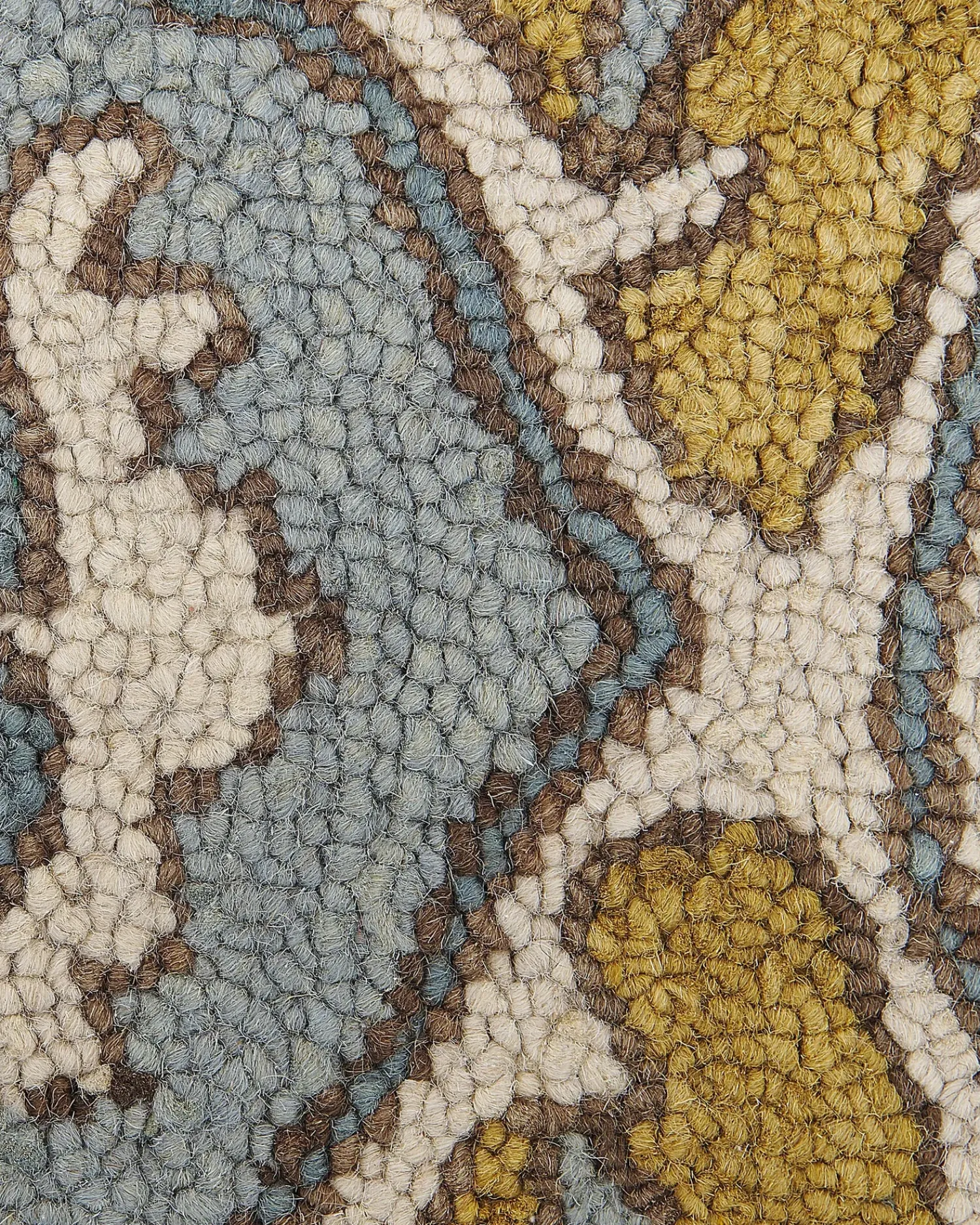 Clearance Beliani Tappeto MUCUR Giallo 200 x 200 cm Lana Beige Giallo Blu Marrone