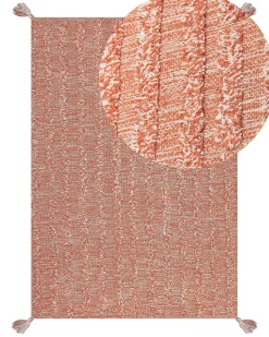 New Beliani Tappeto MUGLA Cotone Arancione