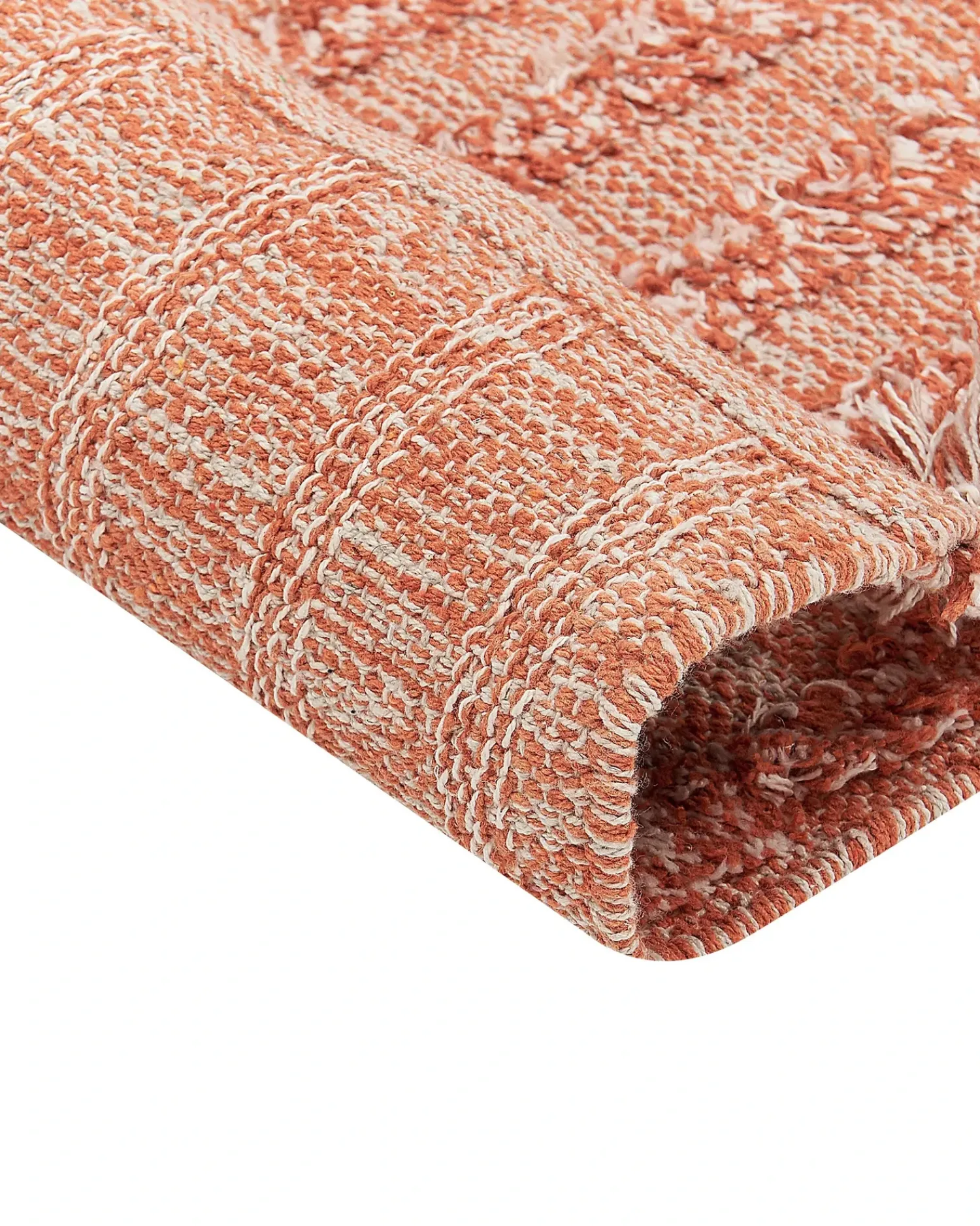 New Beliani Tappeto MUGLA Cotone Arancione