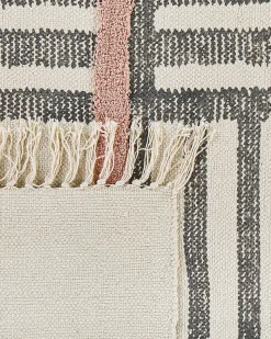 New Beliani Tappeto MURADIYE Beige Cotone Beige Nero