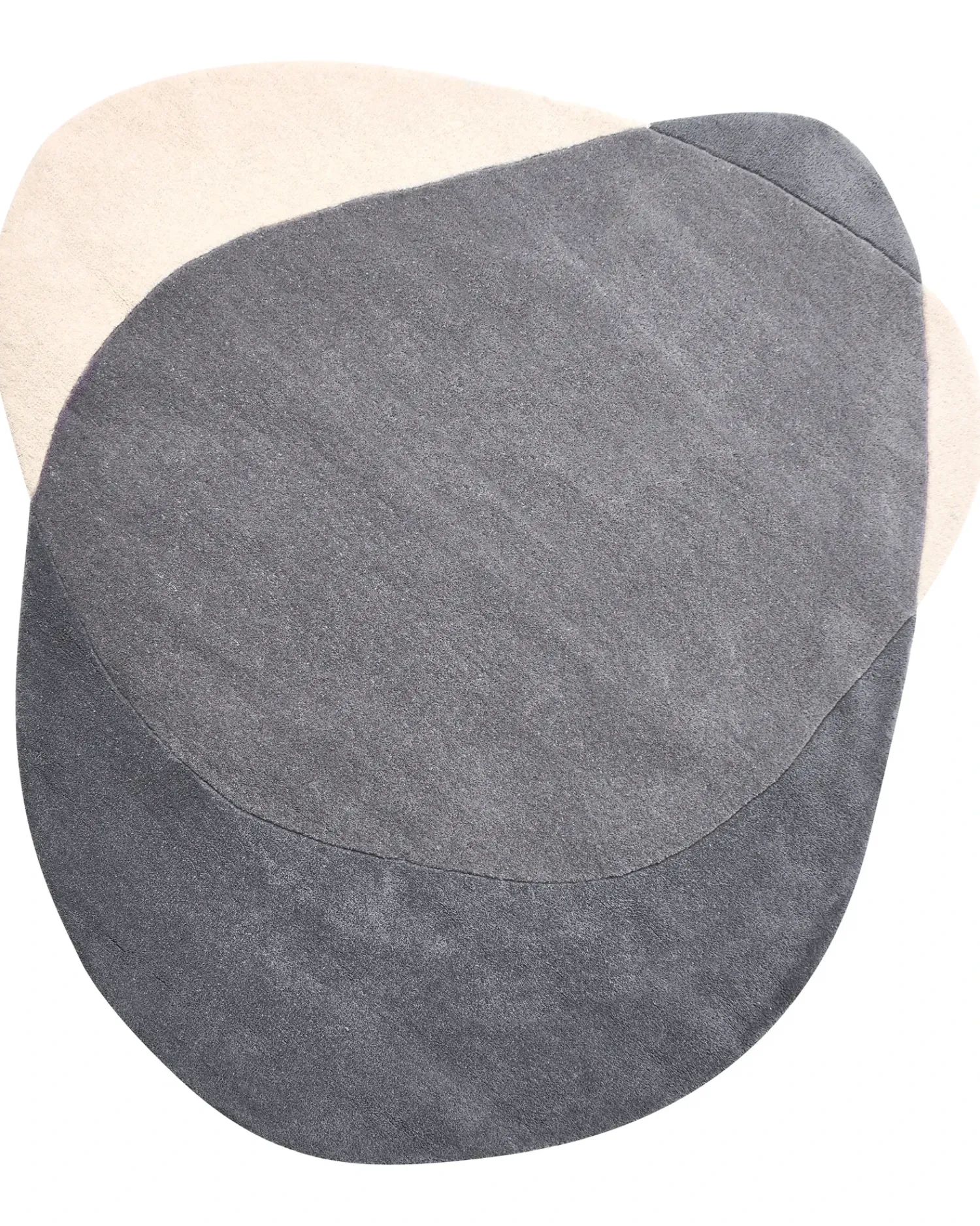Beliani Tappeto MYSURU Grigio 160 x 160 cm Lana Beige Grigio