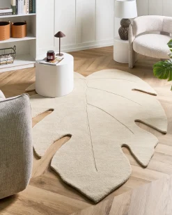 Clearance Beliani Tappeto NAINITAL sporco 160 x 230 cm Lana Bianco