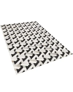 Best Beliani Tappeto NARMAN Grigio Pelle naturale Grigio Nero