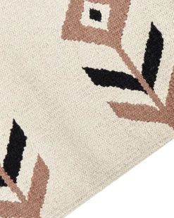Sale Beliani Tappeto NIAVAN Beige Cotone Kilim Beige Nero