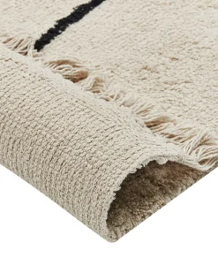 Hot Beliani Tappeto NURU Beige chiaro Cotone Beige Nero