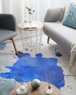 Hot Beliani Tappeto ODALAR Blu Blu Grigio