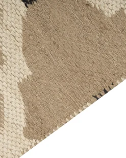 Outlet Beliani Tappeto ORENCIK Beige Iuta Beige Nero