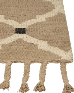 Outlet Beliani Tappeto ORENCIK Beige Iuta Beige Nero