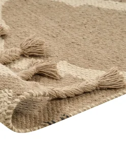Outlet Beliani Tappeto ORENCIK Beige Iuta Beige Nero