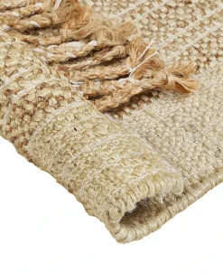 Sale Beliani Tappeto ORTAOBA Beige Iuta Beige Naturale