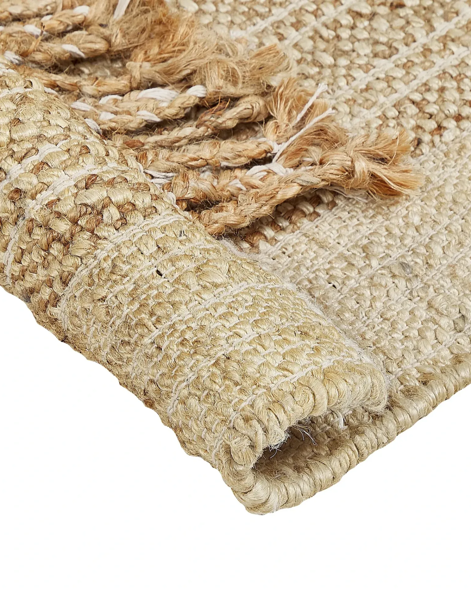 Sale Beliani Tappeto ORTAOBA Beige Iuta Beige Naturale