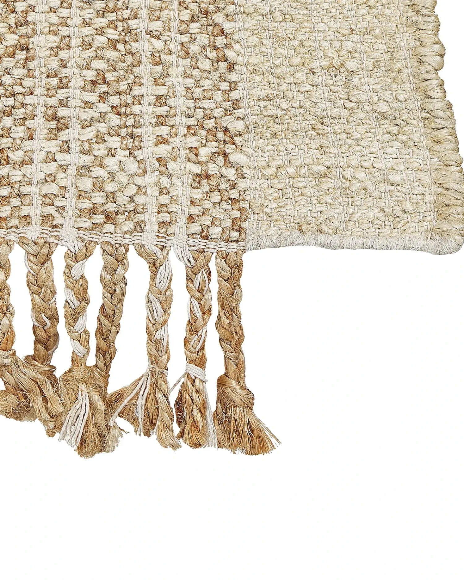Sale Beliani Tappeto ORTAOBA Beige Iuta Beige Naturale