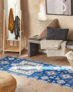 Best Beliani Tappeto PARVAKADLI Blu Beige Blu