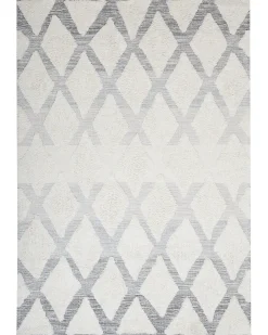 Beliani Tappeto PENDIK Beige chiaro Cotone Beige Grigio