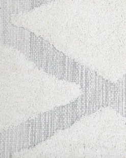 Beliani Tappeto PENDIK Beige chiaro Cotone Beige Grigio