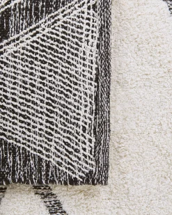 Outlet Beliani Tappeto PENDIK Beige chiaro Cotone Beige Grigio