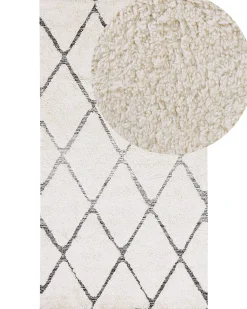 Outlet Beliani Tappeto PENDIK Beige chiaro Cotone Beige Grigio