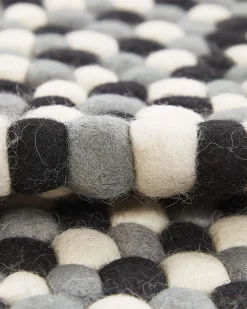 Sale Beliani Tappeto PENEK Multicolore ø 140 cm Lana Beige Grigio Nero