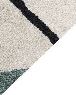 Discount Beliani Tappeto per bambini ALAKOL Multicolore 140 x 200 cm Cotone Beige Nero Viola Verde