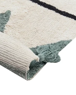 Discount Beliani Tappeto per bambini ALAKOL Multicolore 140 x 200 cm Cotone Beige Nero Viola Verde
