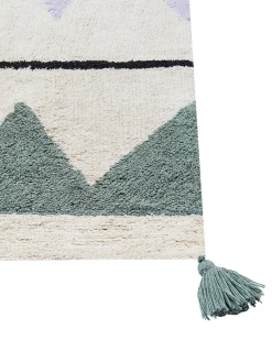 Discount Beliani Tappeto per bambini ALAKOL Multicolore 140 x 200 cm Cotone Beige Nero Viola Verde