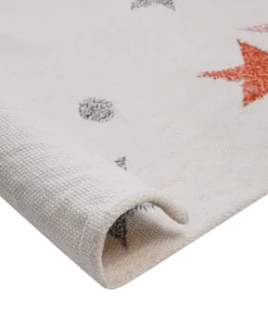 Outlet Beliani Tappeto per bambini ALPOUD Bianco 140 x 200 cm Cotone Bianco Multicolore